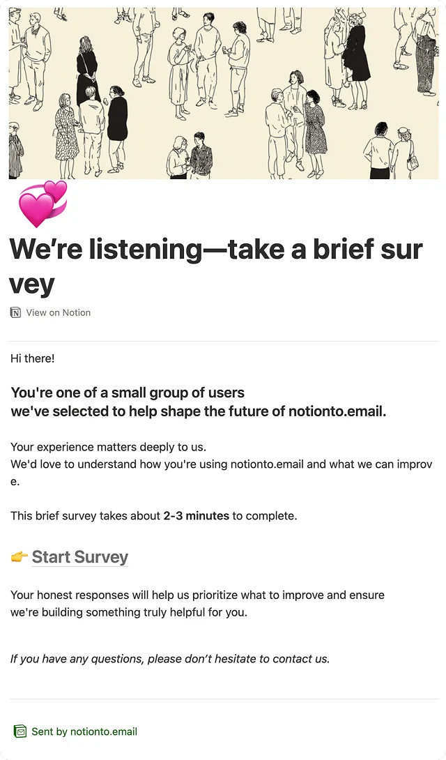 Survey Announcement