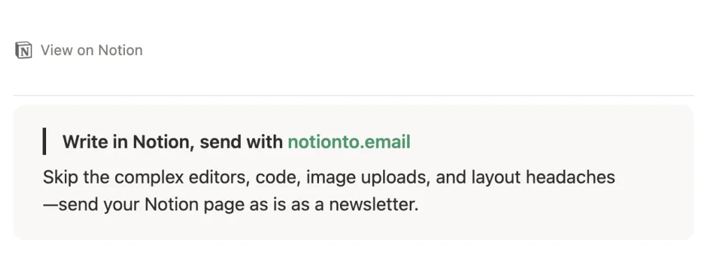 View on Notion button