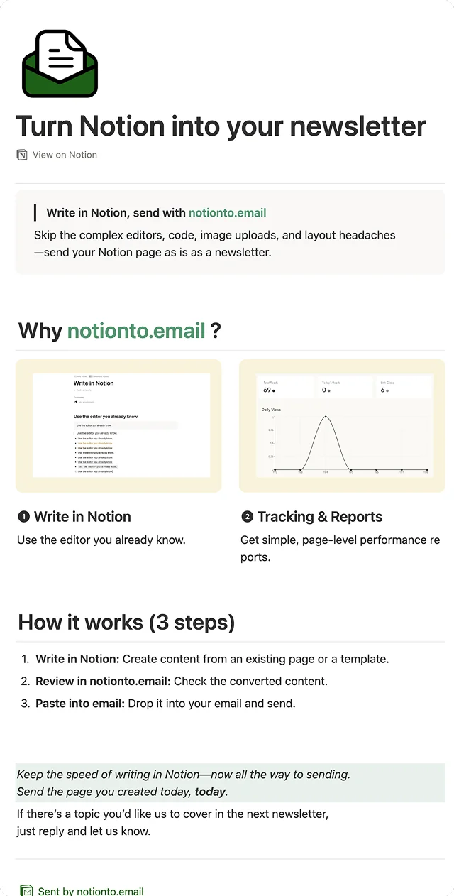 Product Introduction Newsletter